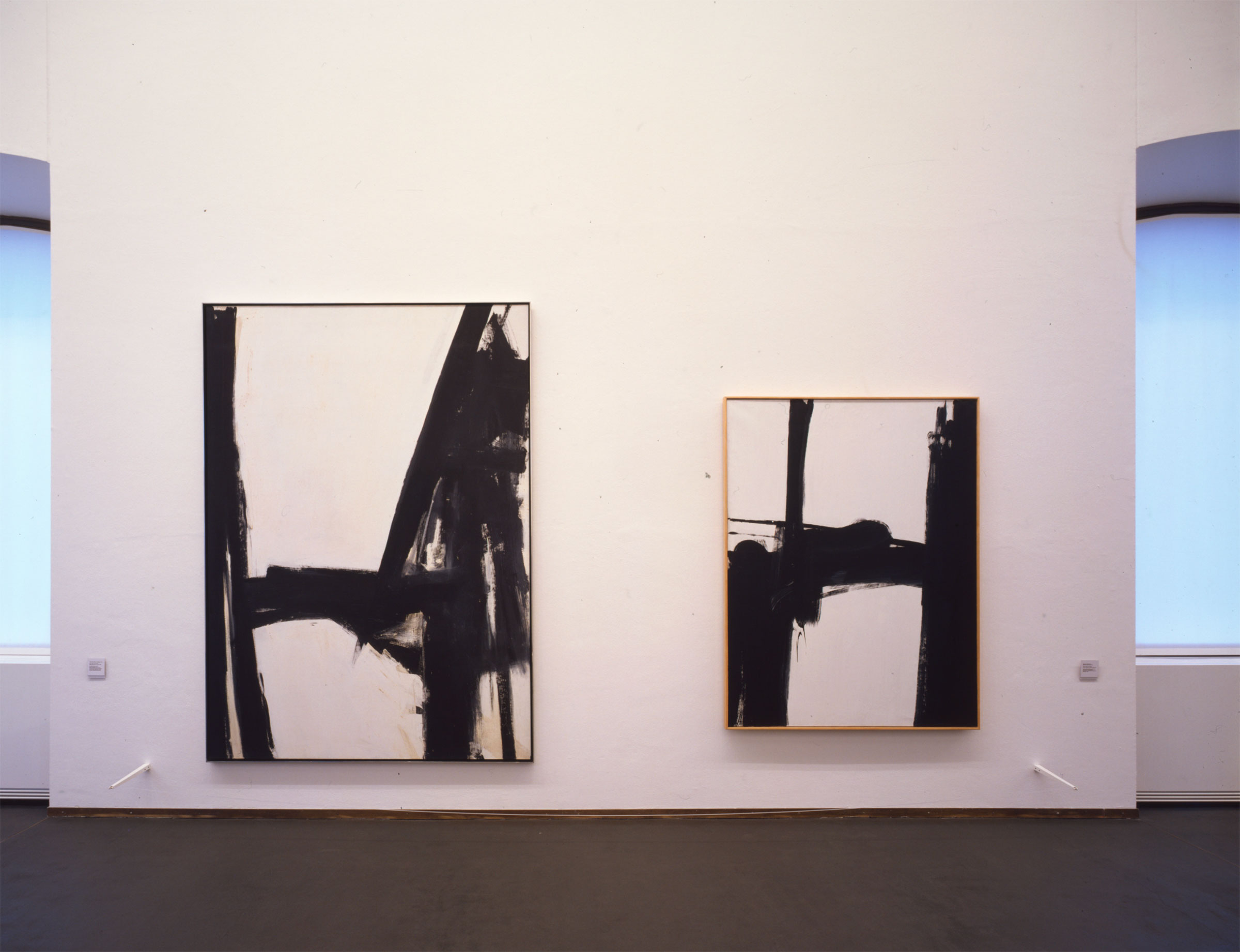 Franz Kline, Slate Cross, 1961,  Black and White no. 2, 1959      